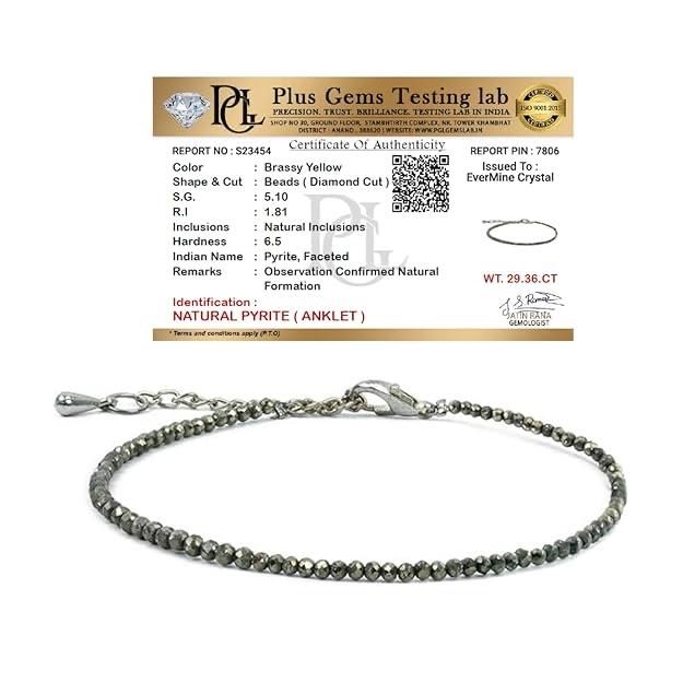 Divine Mahalaxmi Pyrite Energy Anklet