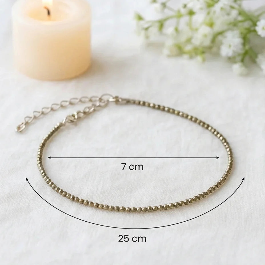 Divine Mahalaxmi Pyrite Energy Anklet