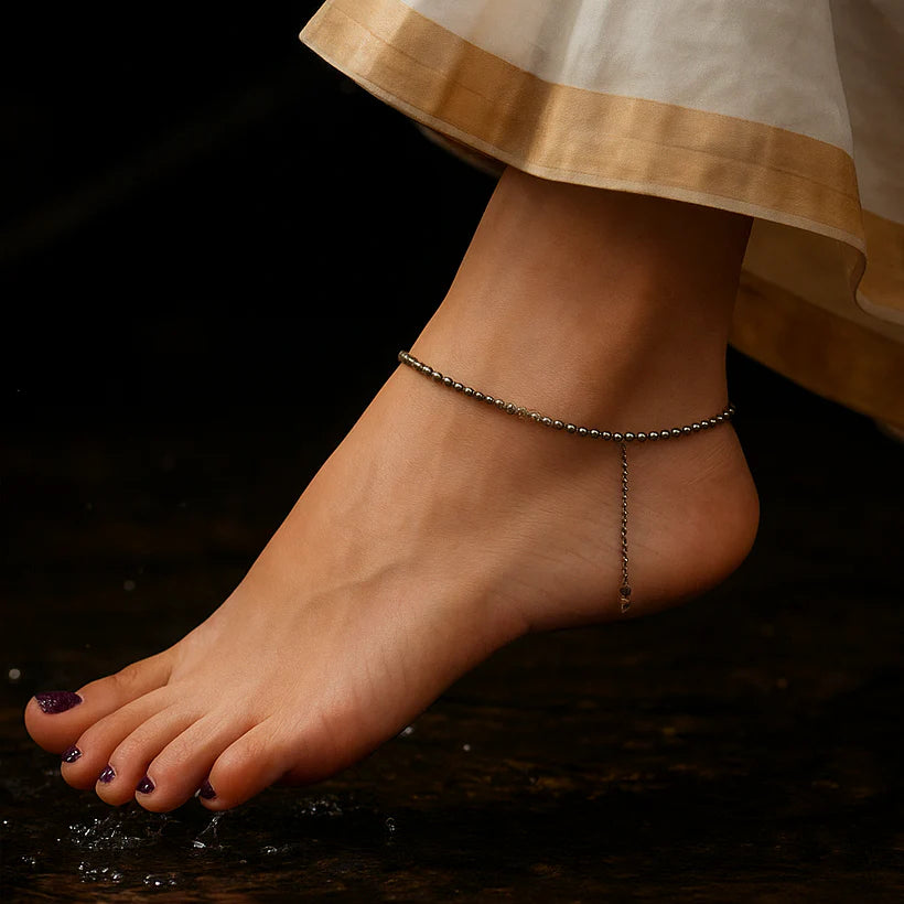 Divine Mahalaxmi Pyrite Energy Anklet